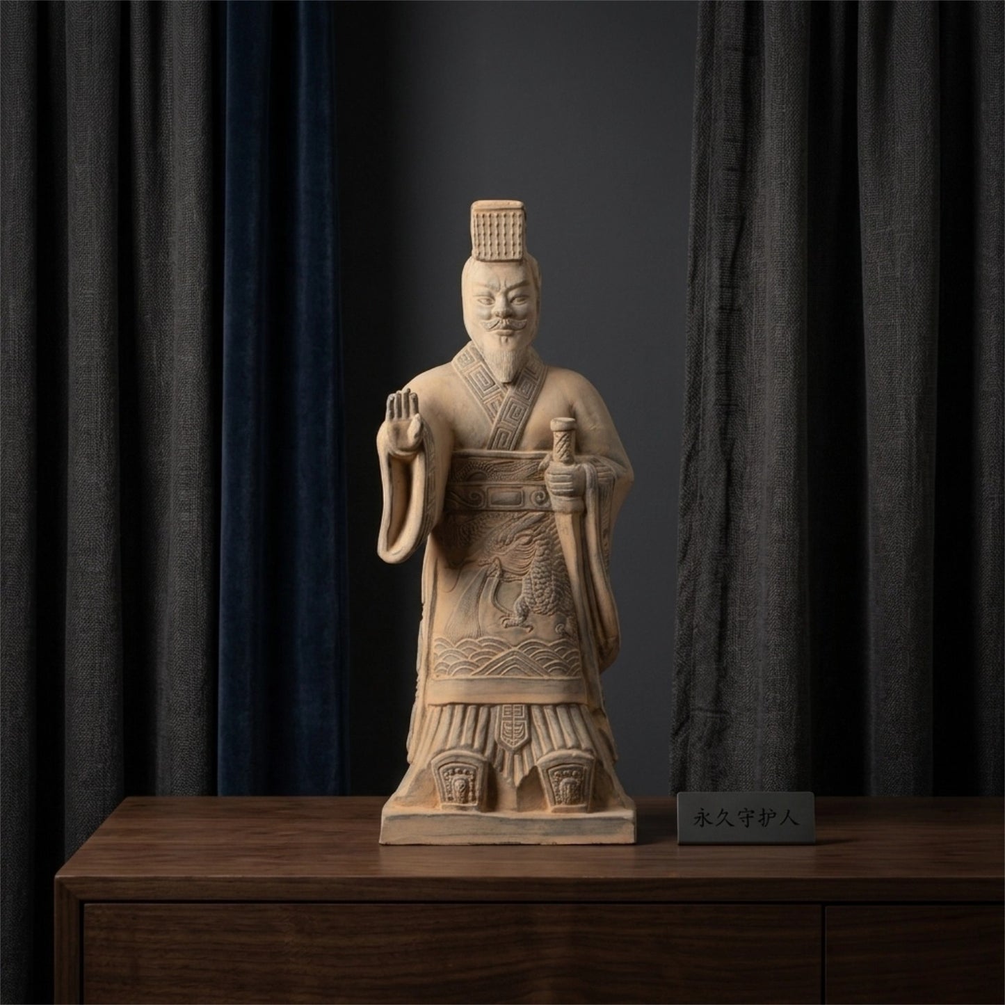 35CM Emperor - CLAYARMY -Uncover the charm of the 35CM Emperor Qin Terracotta Warrior's footwear, a testament to the precision of Qin Dynasty artistry.