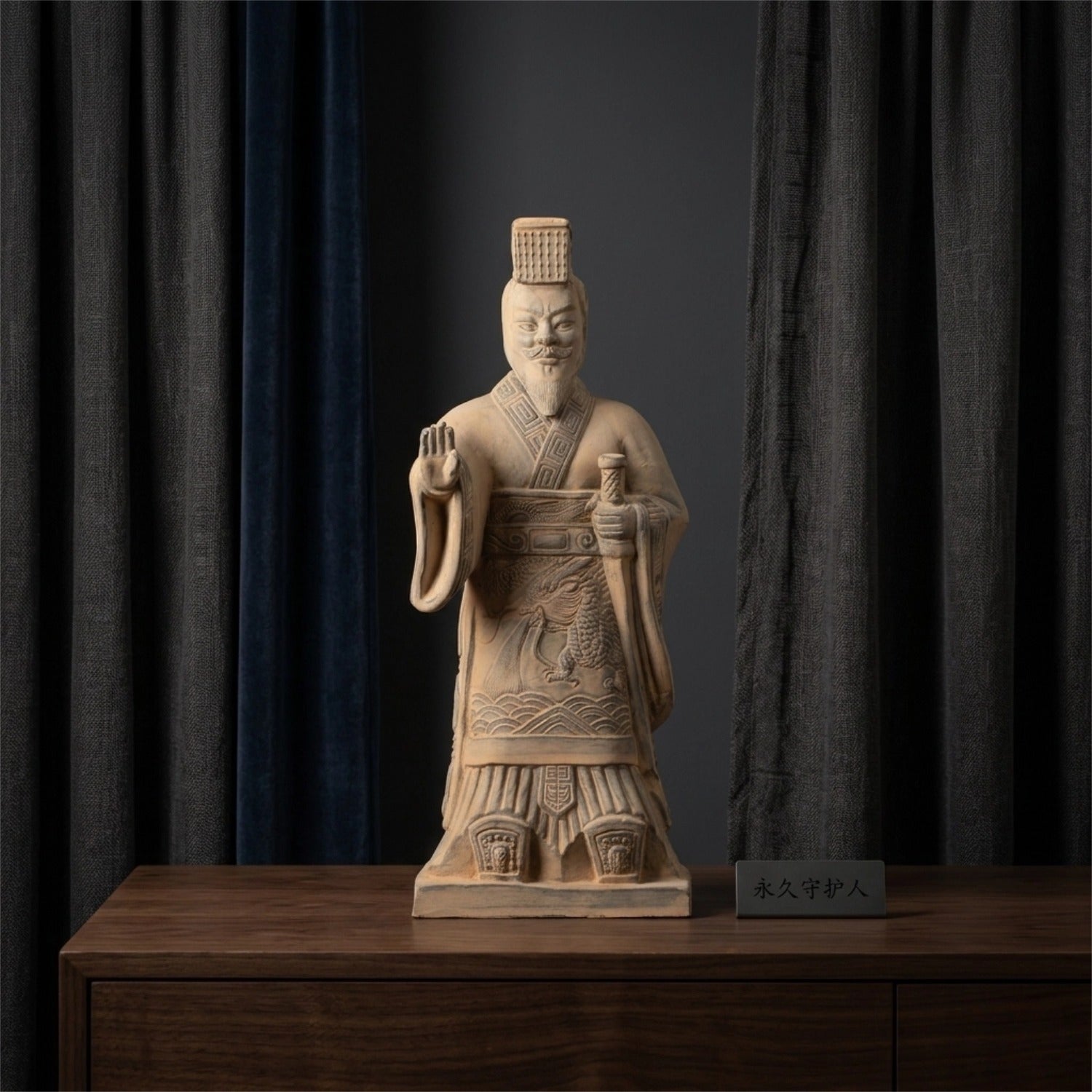 35CM Emperor - CLAYARMY -Uncover the charm of the 35CM Emperor Qin Terracotta Warrior's footwear, a testament to the precision of Qin Dynasty artistry.
