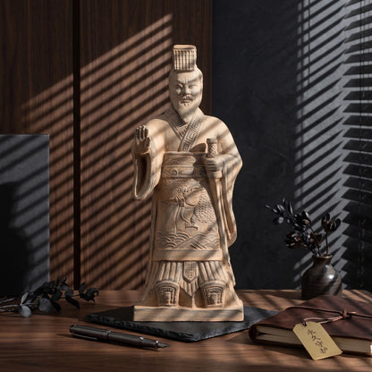 35CM Emperor - CLAYARMY -Uncover the charm of the 35CM Emperor Qin Terracotta Warrior's footwear, a testament to the precision of Qin Dynasty artistry.