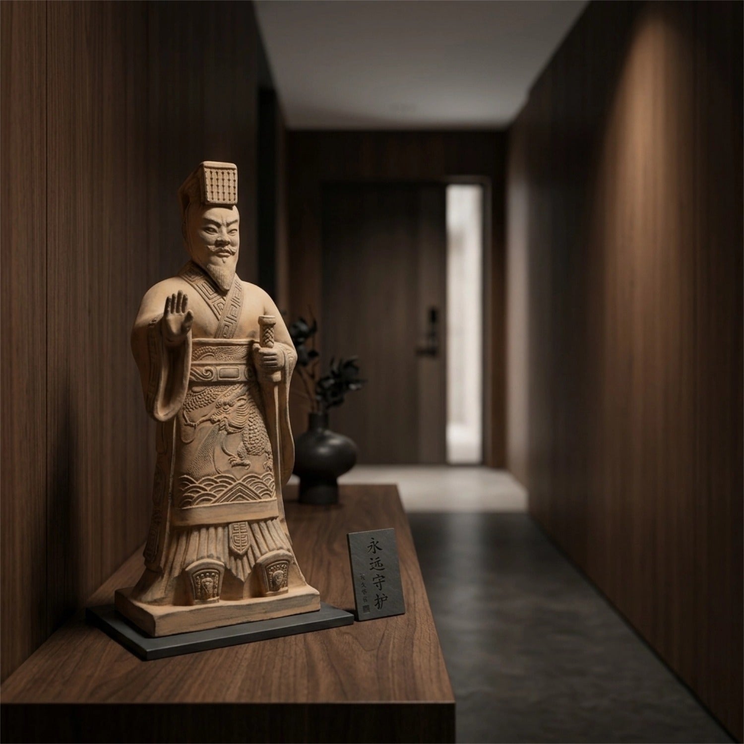 35CM Emperor - CLAYARMY -Uncover the charm of the 35CM Emperor Qin Terracotta Warrior's footwear, a testament to the precision of Qin Dynasty artistry.