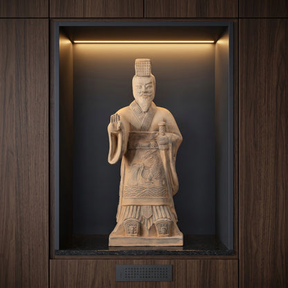 35CM Emperor - CLAYARMY -Uncover the charm of the 35CM Emperor Qin Terracotta Warrior's footwear, a testament to the precision of Qin Dynasty artistry.