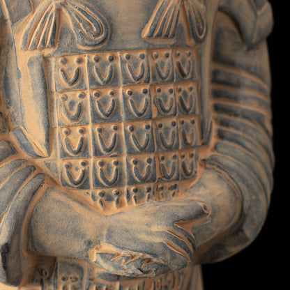 35CM General - CLAYARMY-Strategic Leadership: Close-up of the 35CM General figurine, embodying strategic leadership with hands in a poised position, reflecting the wisdom of a seasoned officer.