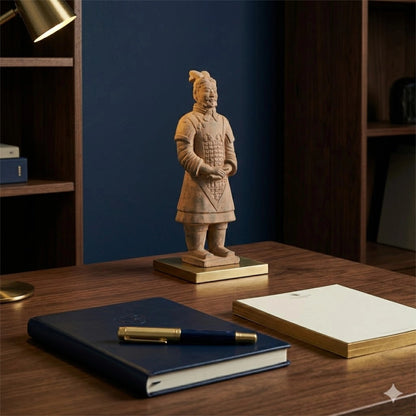 35CM General - CLAYARMY-Focused Wisdom: Close-up of the 35CM General's face, showcasing focused sculpting that communicates the wisdom and determination of a seasoned leader.
