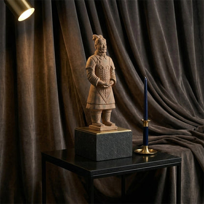 35CM General - CLAYARMY-Focused Wisdom: Close-up of the 35CM General's face, showcasing focused sculpting that communicates the wisdom and determination of a seasoned leader.