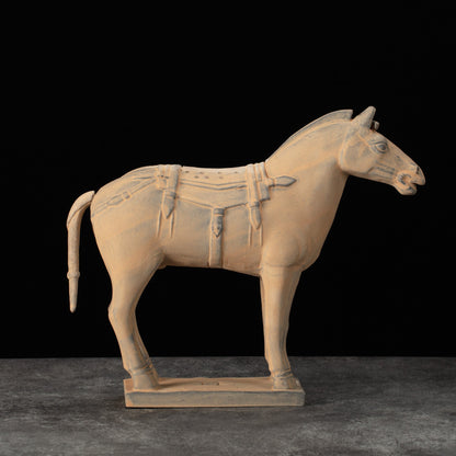 35CM Horse - CLAYARMY -Side view capturing the majestic posture and lifelike proportions of our 35CM Clayarmy Terracotta Horse.