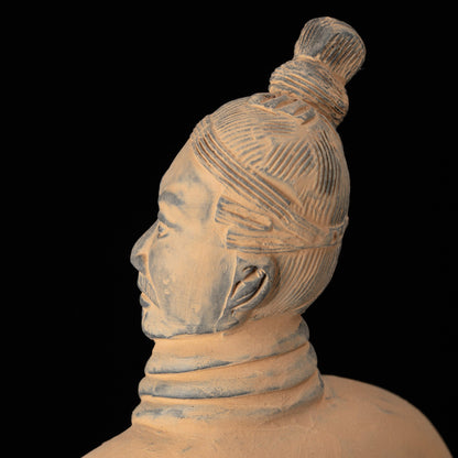 35CM Standing Archer - CLAYARMY-Delve into the expert craftsmanship of the 35CM Terracotta Army Standing Archer, crafted from yellow-brown clay.