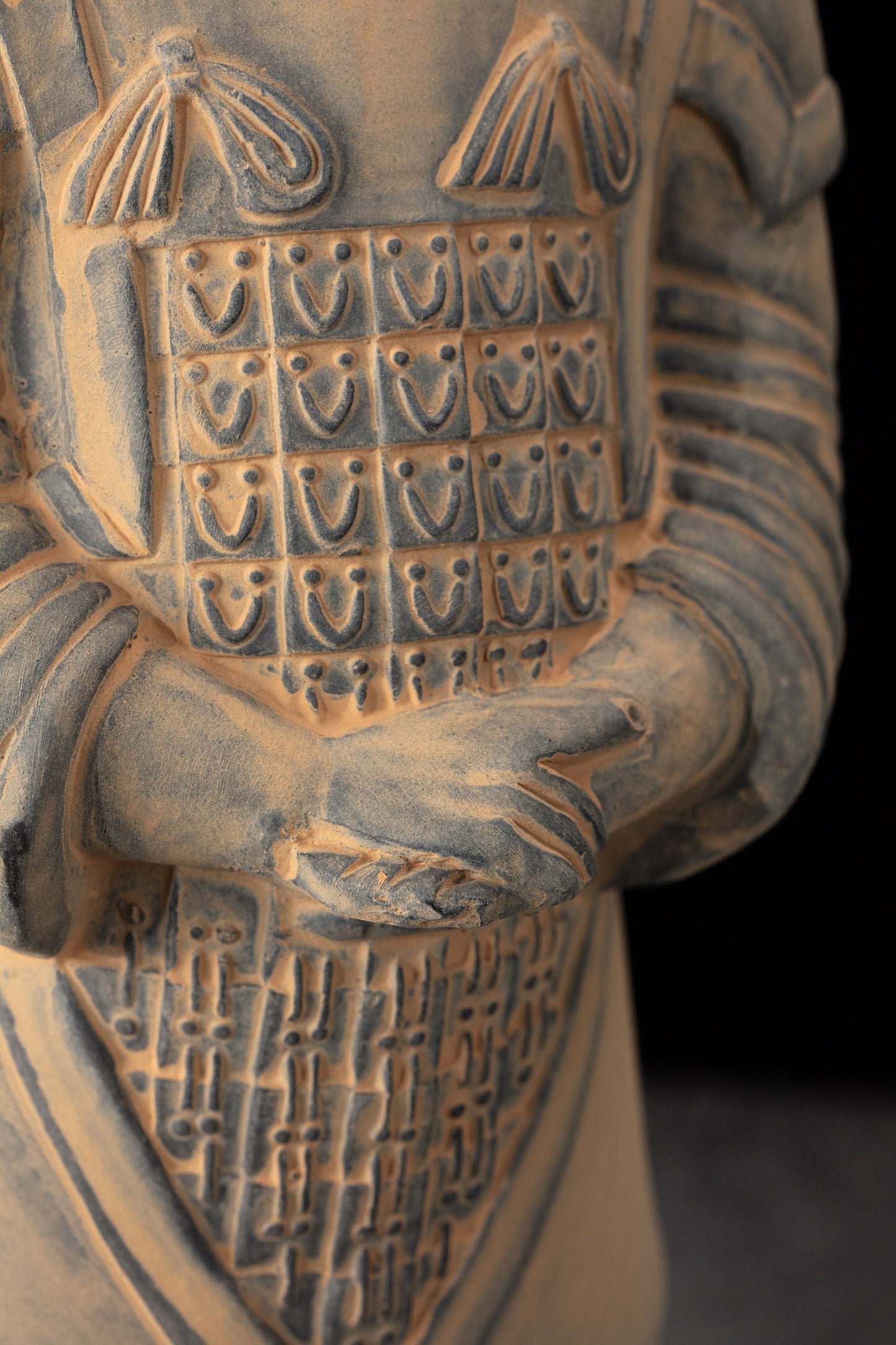 35CM General - CLAYARMY-Strategic Leadership: Close-up of the 35CM General figurine, embodying strategic leadership with hands in a poised position, reflecting the wisdom of a seasoned officer.