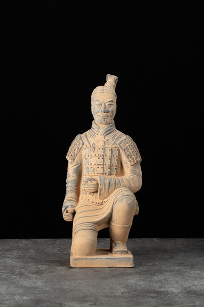 35CM Kneeling Archer - CLAYARMY-35CM Kneeling Archer Figurine - Dynamic Presence in Terracotta Soldiers Collection