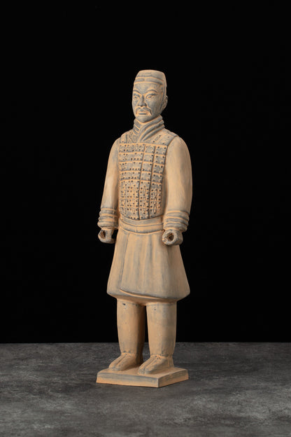 35CM Cavalryman - CLAYARMY-Dynamic side profile of the 35CM Cavalryman replica, highlighting the elaborate knee-length jacket and leather boots.