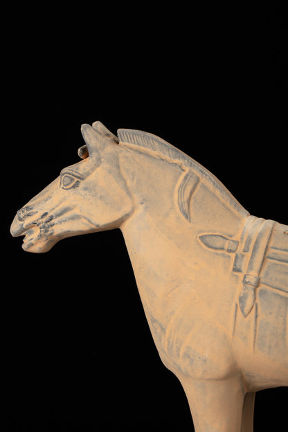 35CM Horse - CLAYARMY -Side view emphasizing the grandeur and proportions of our 35CM Clayarmy Terracotta Horse.