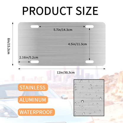 Custom License Plate - Upload Any Photo, Logo & Text Metal Auto Tag