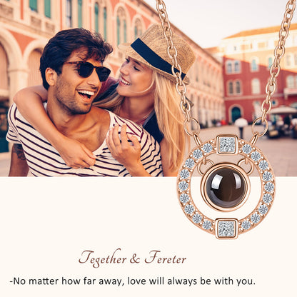 Sparkling Crystal Photo Locket - Personalized Keepsake Jewelry with Custom Picture