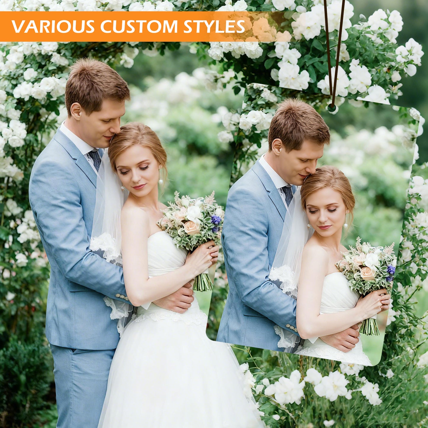 Custom Photo Rectangle Hangable Scented Card