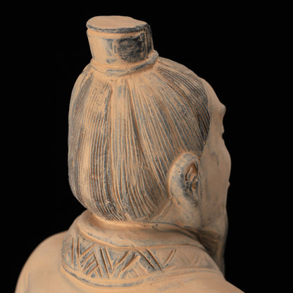 45CM Emperor - CLAYARMY -Explore the intricate hair and back details of Clayarmy's 45CM Emperor Qin Terracotta Warrior.