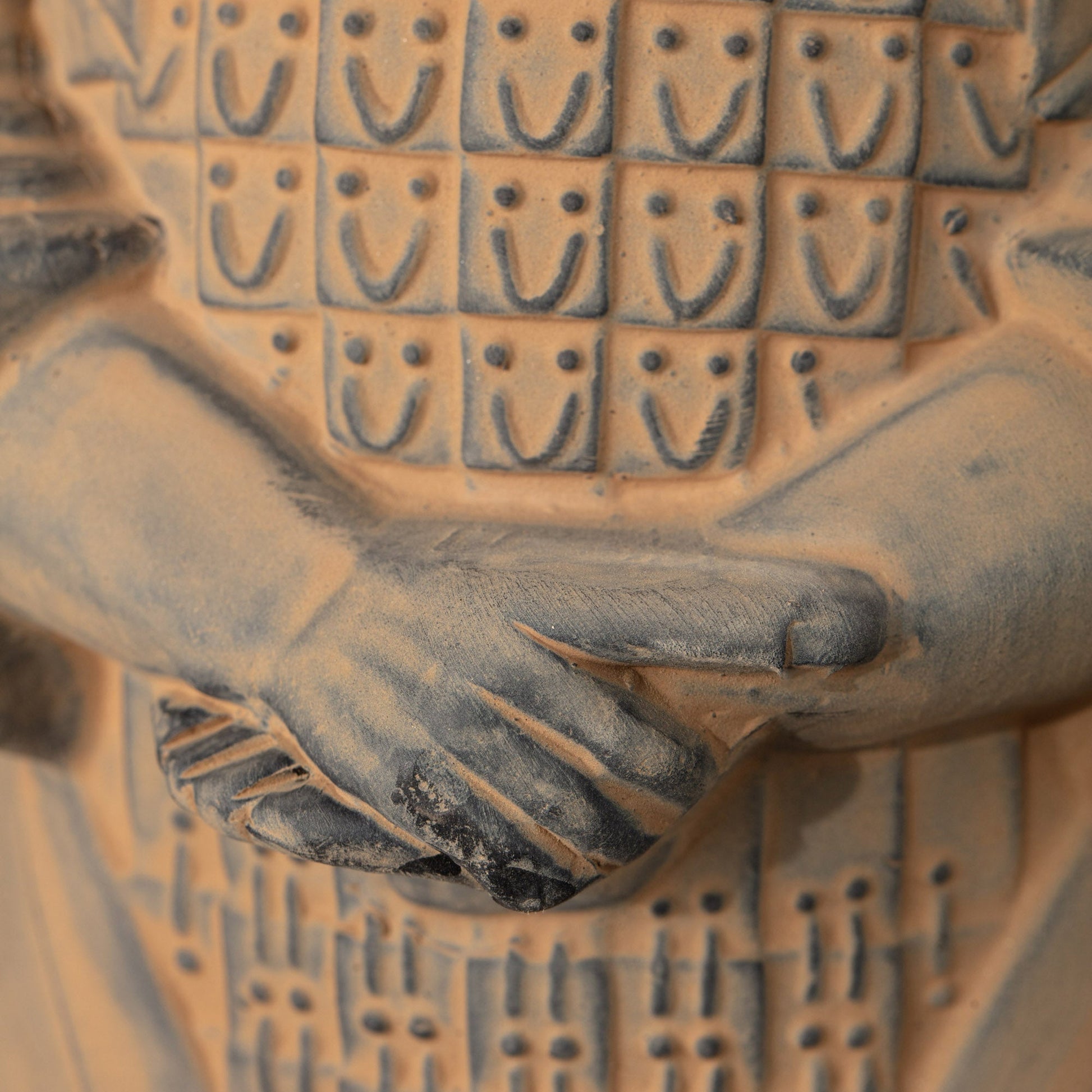 45CM General - CLAYARMY-Strategic Authority: Close-up of the 45CM General figurine, projecting strategic authority with hands in a poised position, exemplifying seasoned leadership.