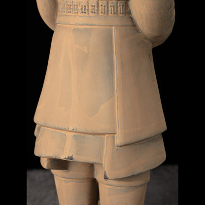 45CM General - CLAYARMY-Meticulous Facial Sculpting: Frontal perspective of the 45CM Terracotta Army General, highlighting meticulous detailing in the sculpting of facial features and armor.