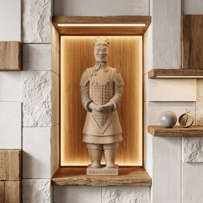 45CM General - CLAYARMY-Strategic Leadership Gaze: Close-up of the 45CM General's face, capturing a strategic leadership gaze and expressive facial features that define the figurine's character.