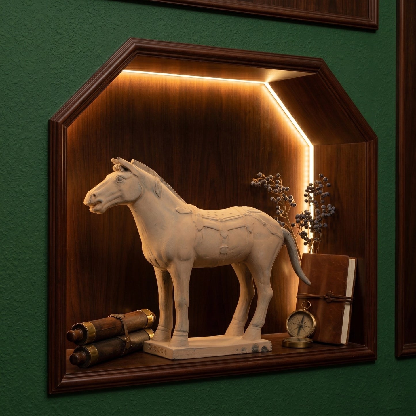 45CM Horse - CLAYARMY -Detailed close-up showcasing the expressive features and intricate detailing of our 45CM Clayarmy Terracotta Horse.