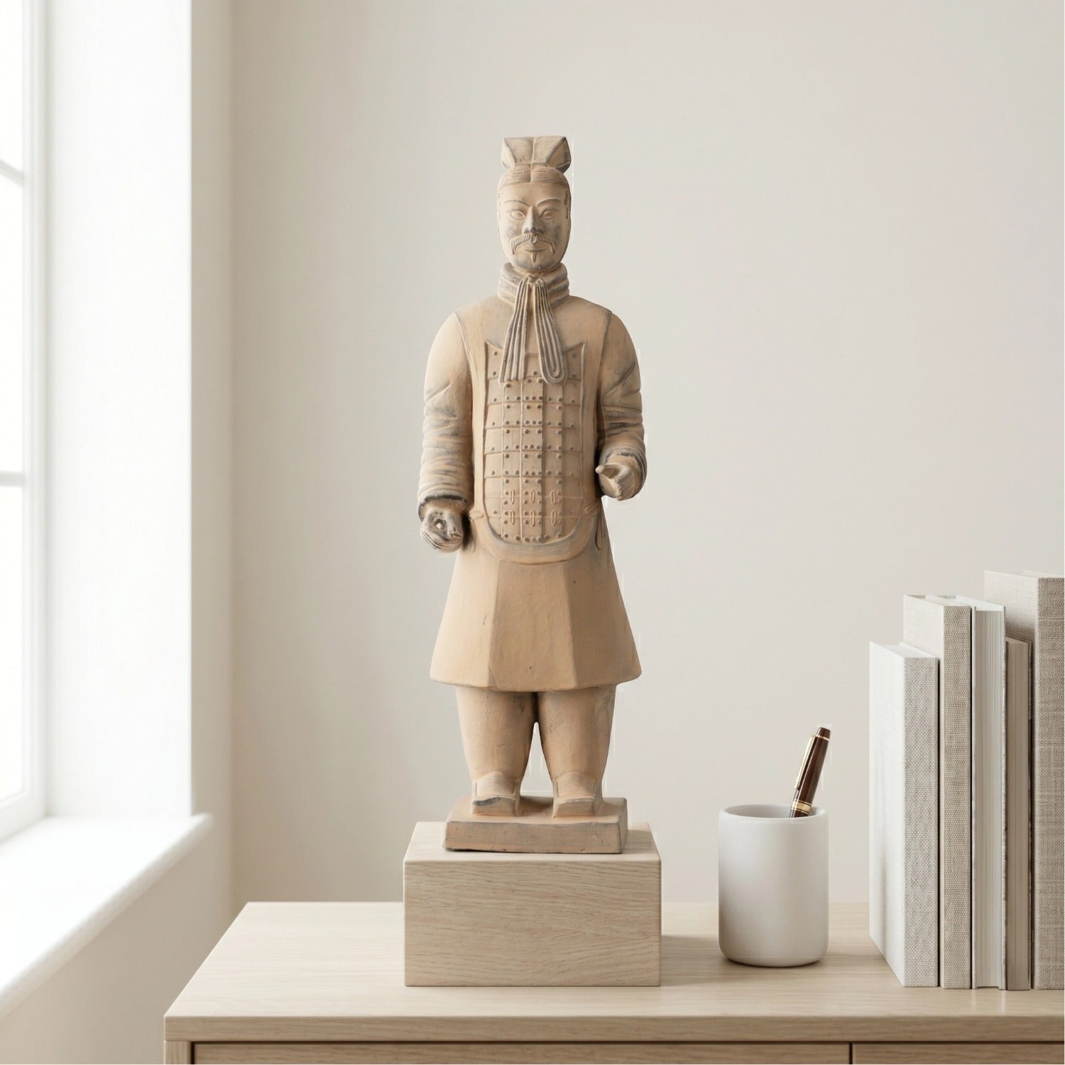 45CM Officier - CLAYARMY-Vibrant and detailed shot focusing on the attire and weaponry of the 45CM Clayarmy Officer.