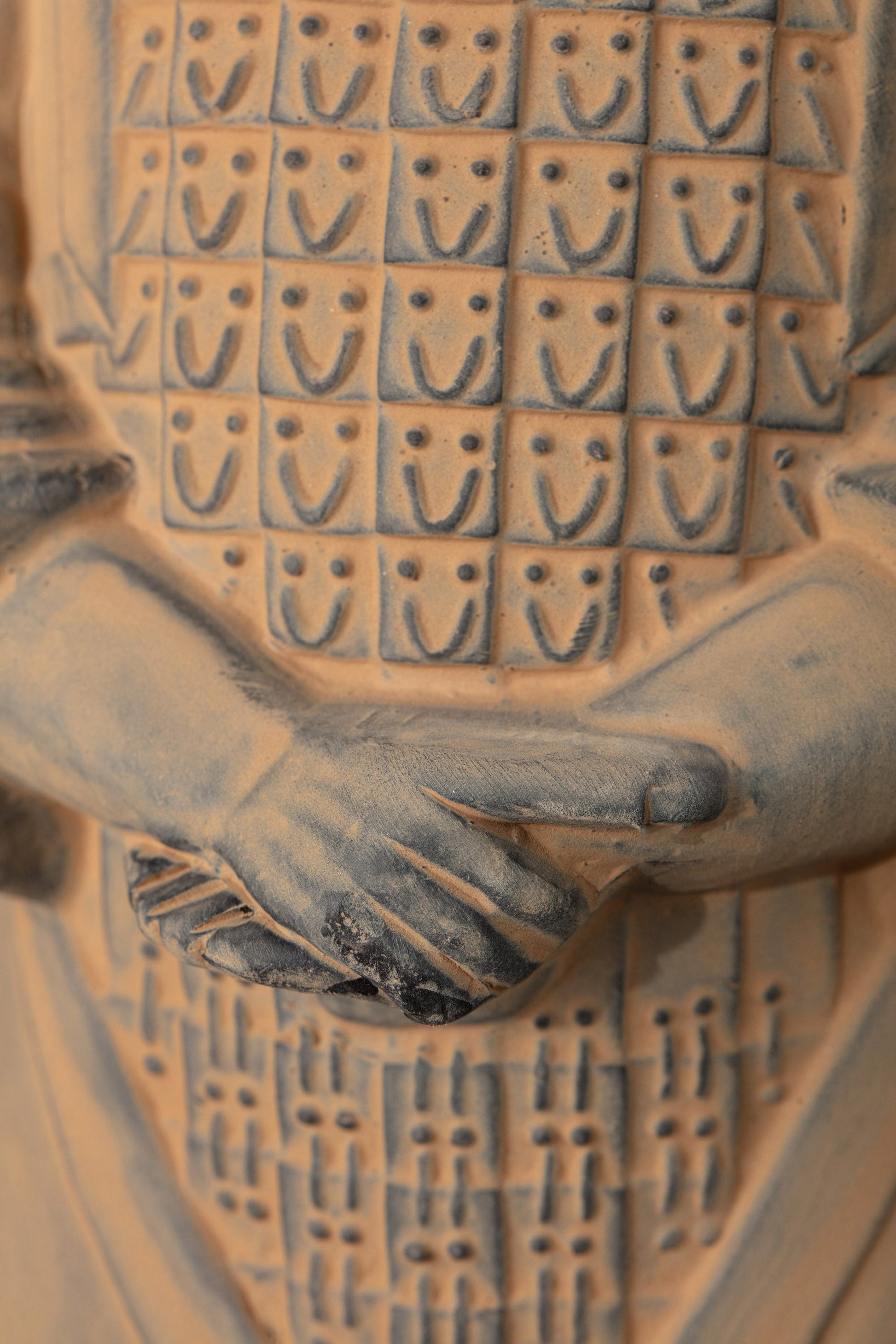 45CM General - CLAYARMY-Strategic Authority: Close-up of the 45CM General figurine, projecting strategic authority with hands in a poised position, exemplifying seasoned leadership.