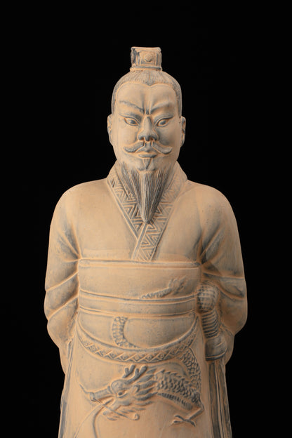 45CM Emperor - CLAYARMY -Front view of Clayarmy's 45CM Emperor Qin Terracotta Warrior, a monumental symbol of ancient Chinese military prowess.
