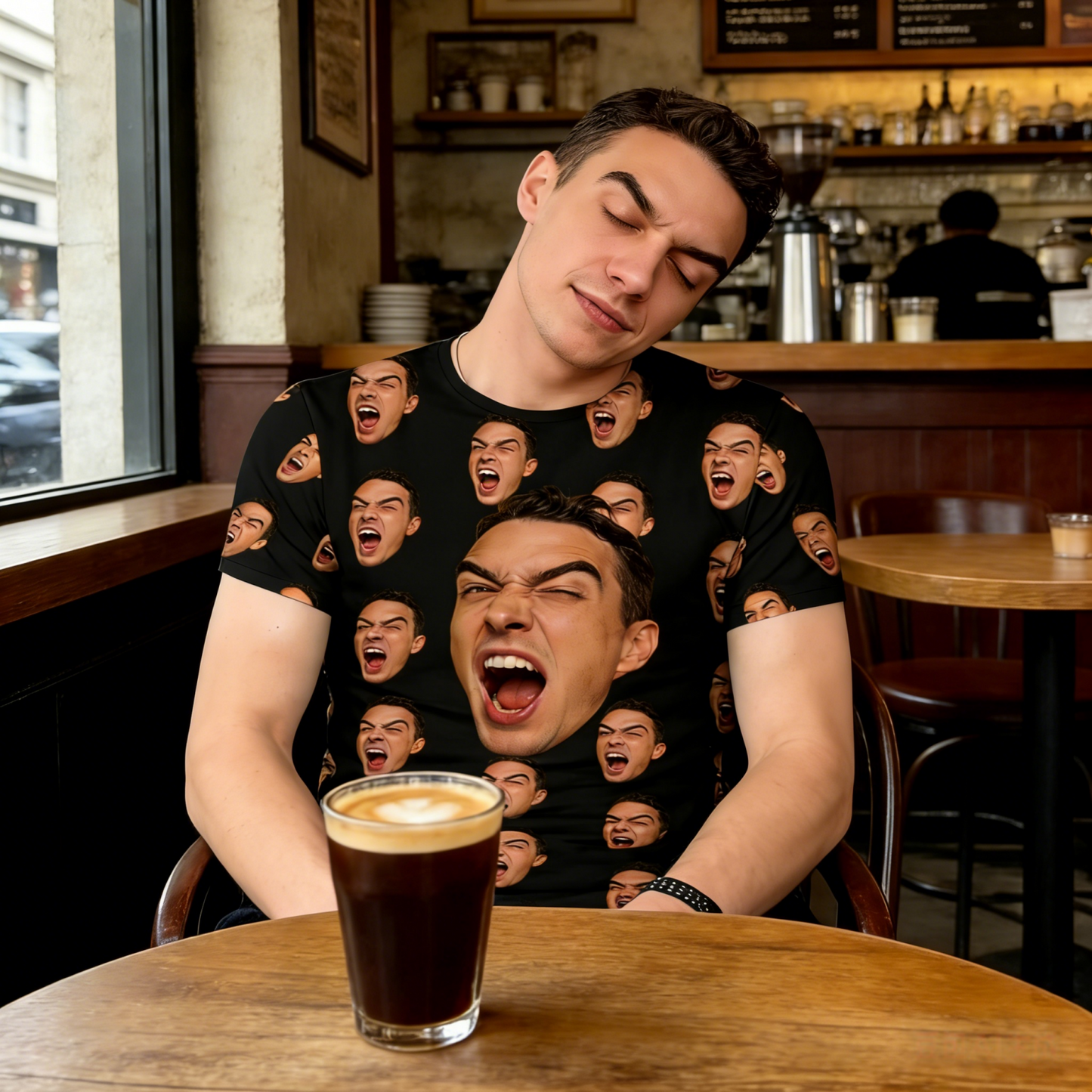 Personalized Big Head Photo Tee: All-Over Print