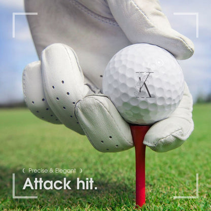 Golfball mit individuellem floralem Monogramm und personalisiertem Text