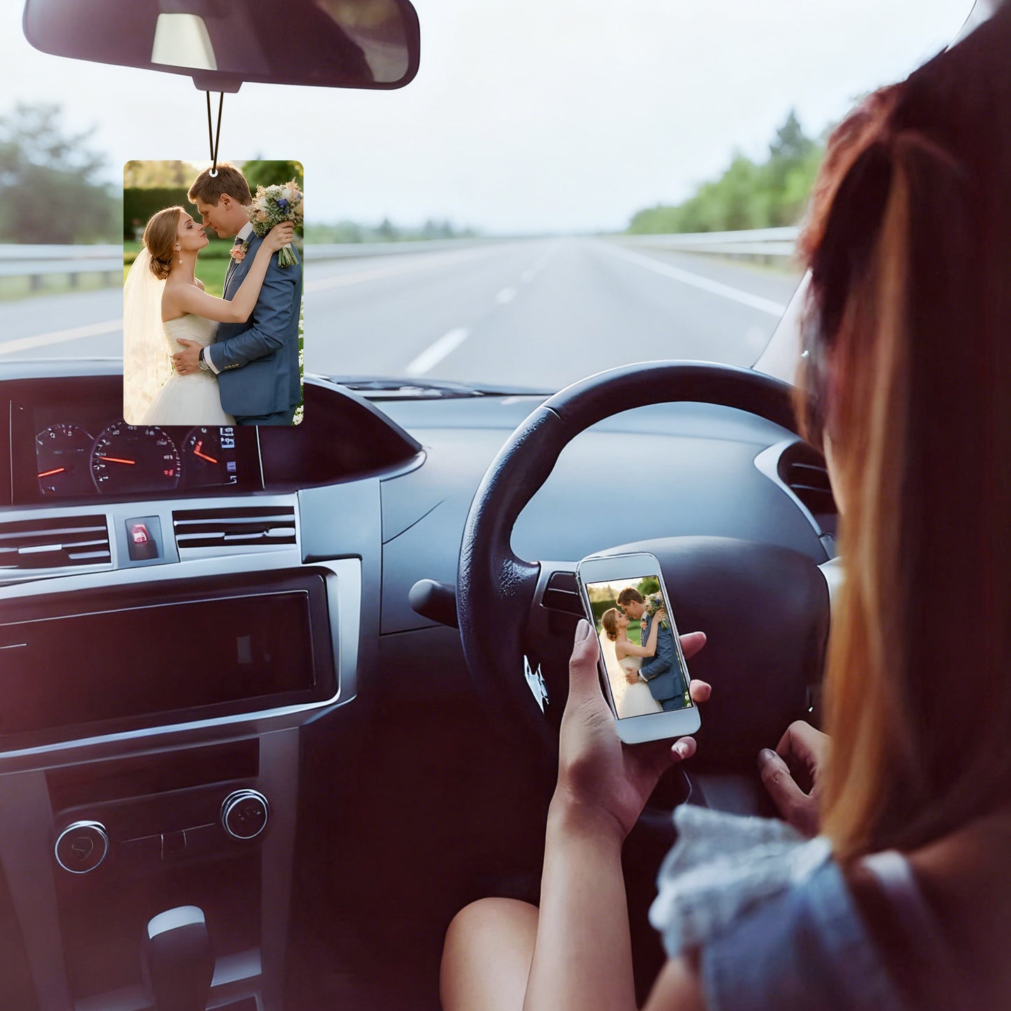 Custom Photo Rectangle Hangable Scented Card