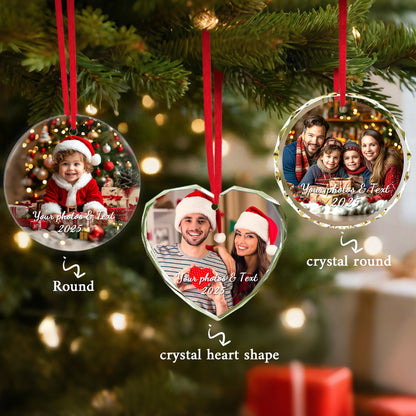 Custom Glass Photo Ornament - Personalized Your Memories