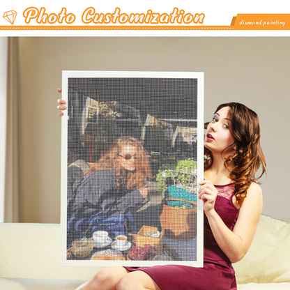 Impression d'art personnalisée en résine diamantée - Toile décorative personnalisée