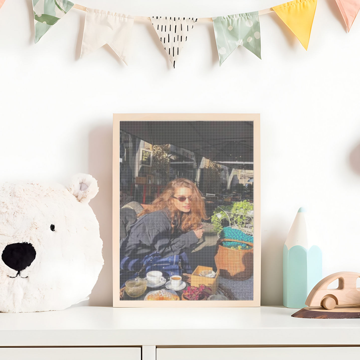 Impression d'art personnalisée en résine diamantée - Toile décorative personnalisée