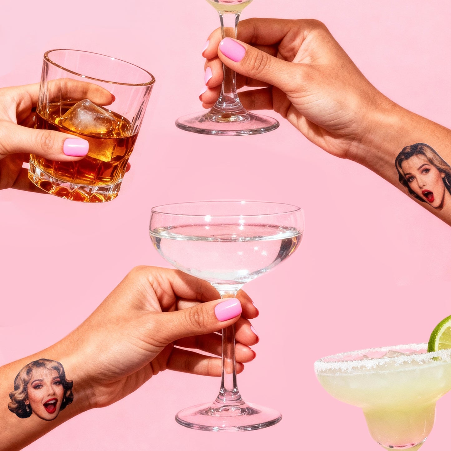 Custom Temporary Tattoos 12 Pack - Upload Your Face Photo Personal Set