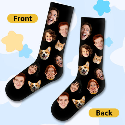 Custom Face Socks - Upload Photos for Funny Matching Socks