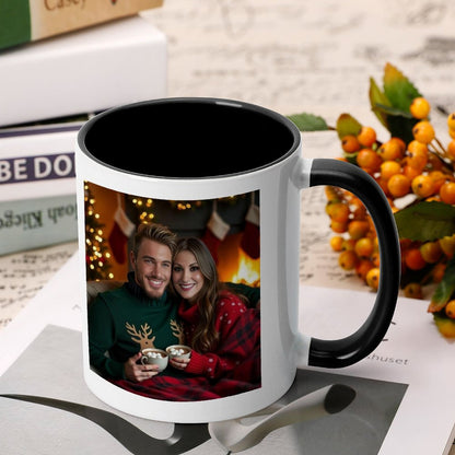 Custom Photo Mug with C-Handle - Personalized Ceramic Coffee Cup Gift