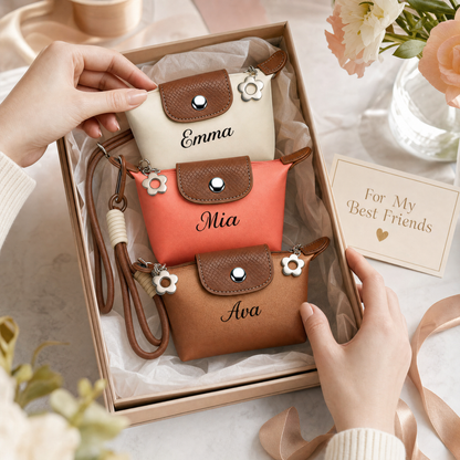 Gifts for Every Girl - Personalized Small Pouch with Adjustable Strap of 3-Pack -- Time Limited Extra 15% Discount in cart