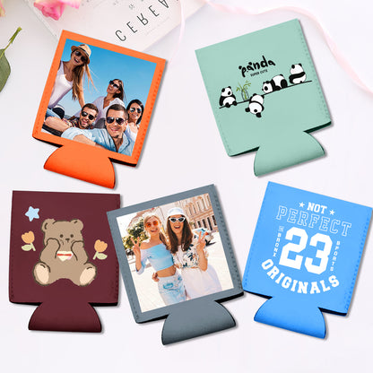 Personalized 2-Sided Can Cooler - Custom Insulated Koozie with Photo/Logo Printing