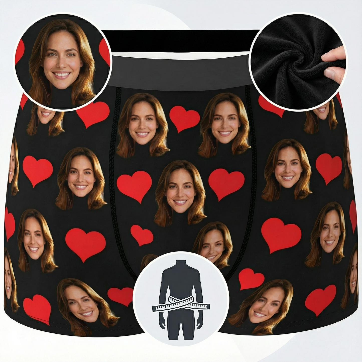 Custom Photo This Belongs To Me Sweetheart - Funny Personalized Custom Boxer Briefs, Men's Boxers - Birthday Gift For Boyfriend, Husband, Anniversary