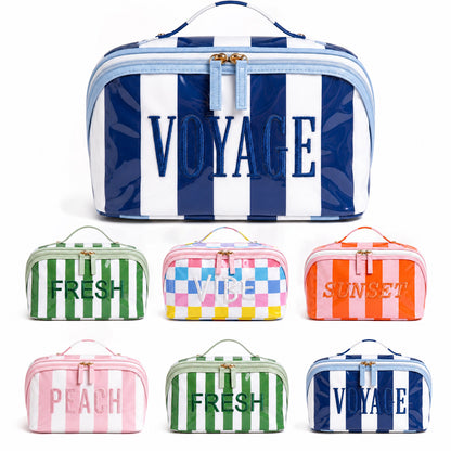 Custom Name Embroidered Waterproof Makeup Bag