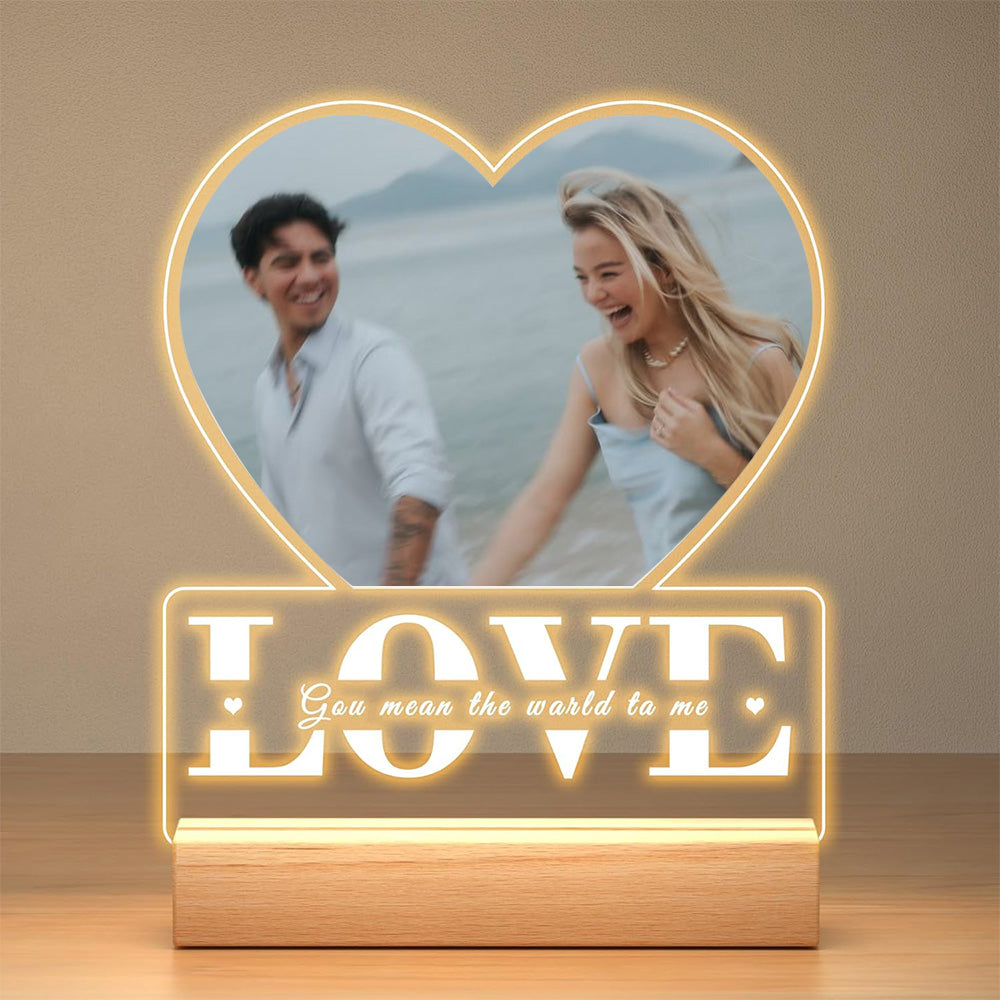 Custom Photo Night Light - Personalized LED Lamp with Your Own Image