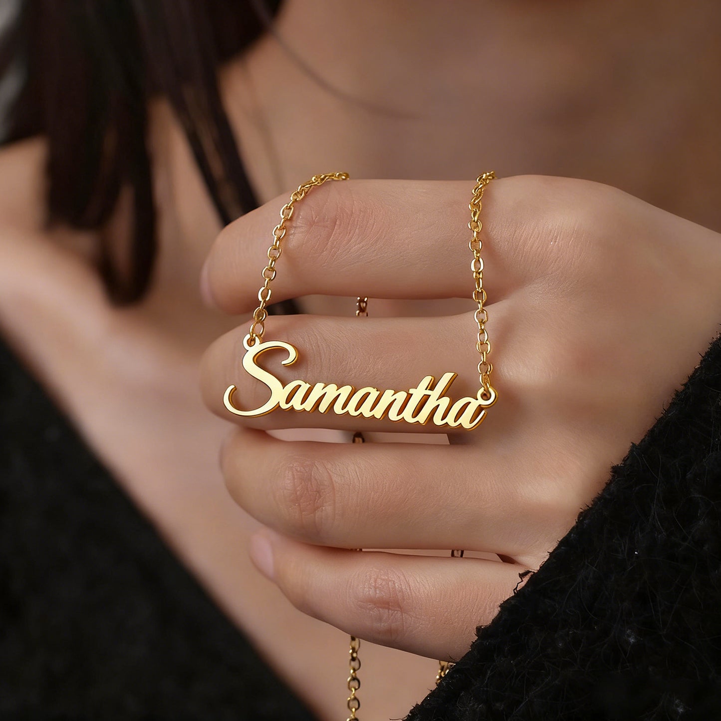 Custom Elegant Cursive Name Necklace