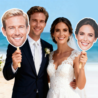 Présentoir personnalisé avec votre visage - Accessoires de fête amusants avec vos photos