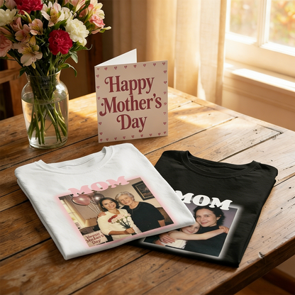 Custom "MOM" Photo Tee: Mother's Day Gift