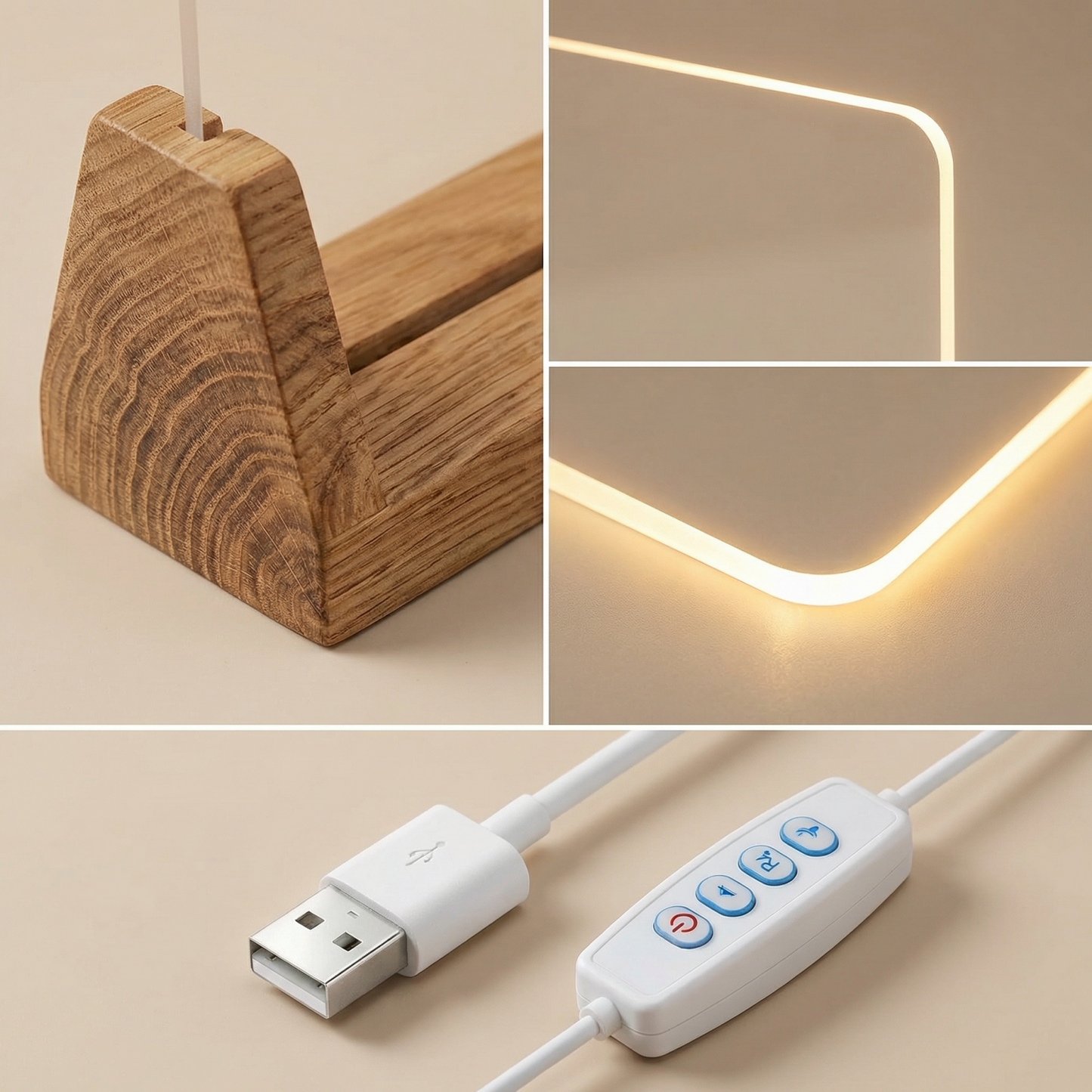 Personalized Mother's Day Photo LED Lamp - Custom 1-5 Picture Gift
