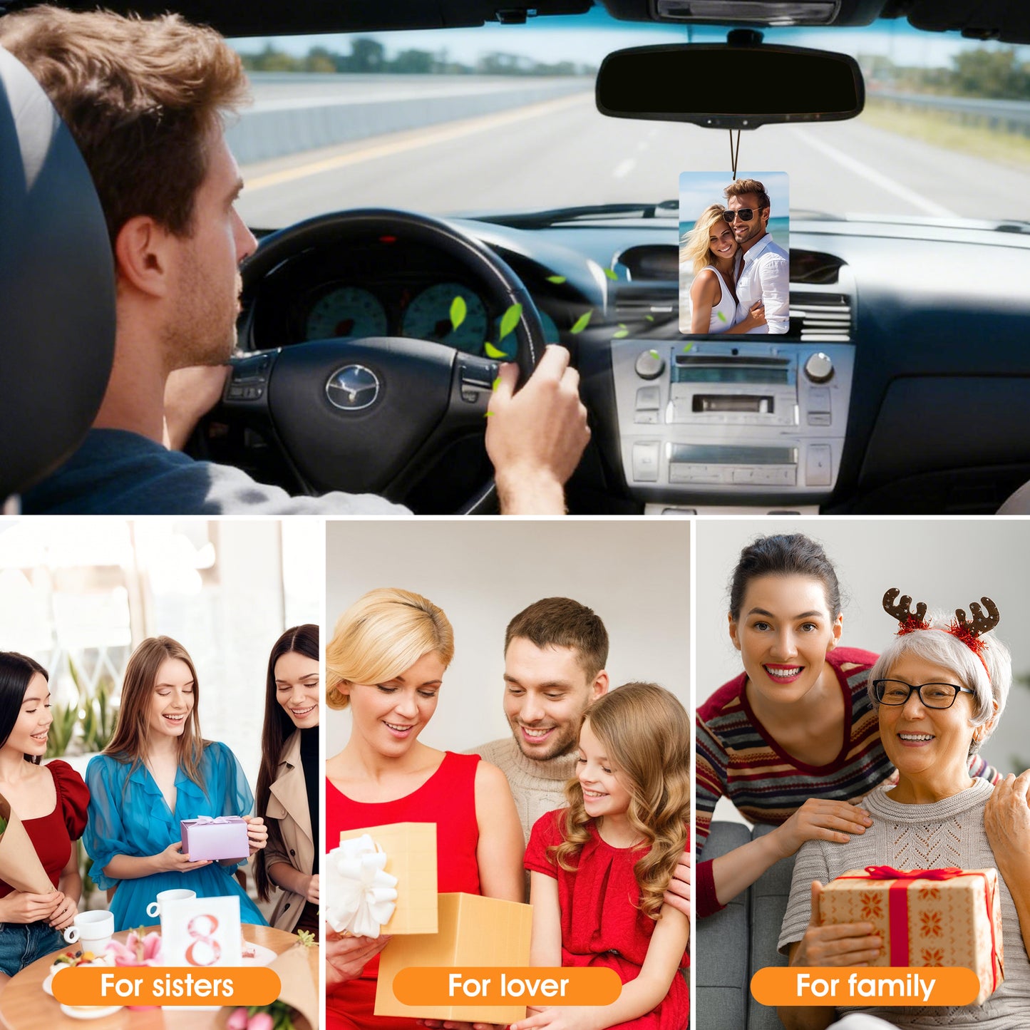 Custom Photo Rectangle Hangable Scented Card