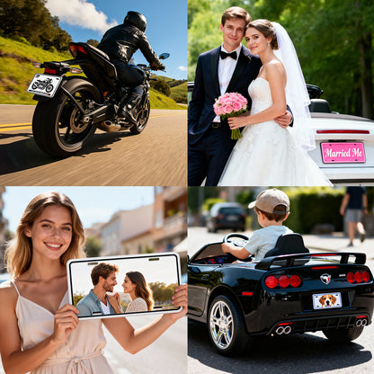 Custom License Plate - Upload Any Photo, Logo & Text Metal Auto Tag