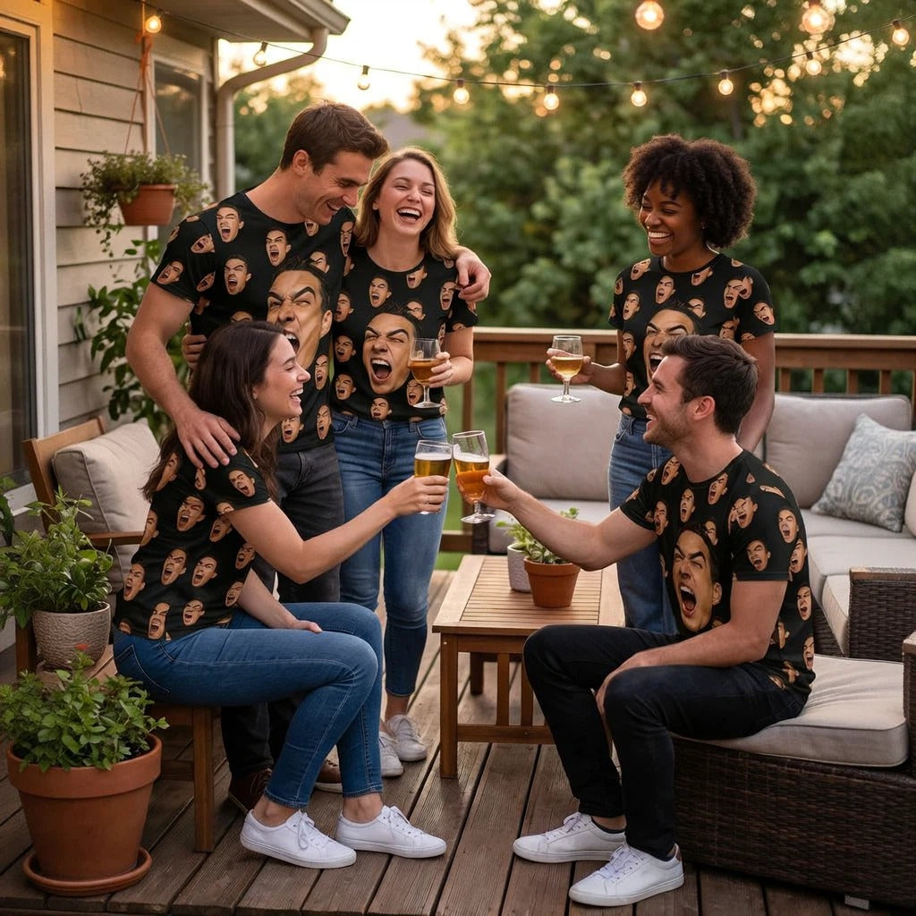 Personalized Big Head Photo Tee: All-Over Print