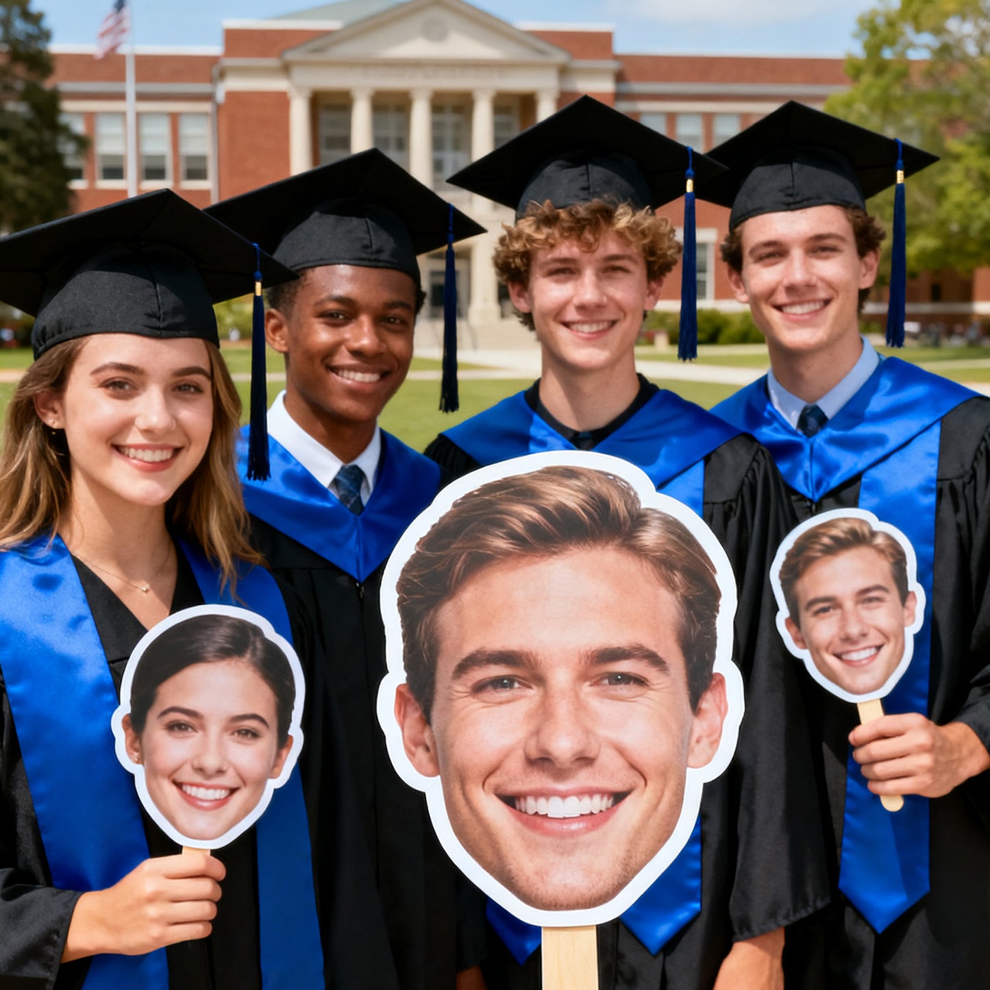 Présentoir personnalisé avec votre visage - Accessoires de fête amusants avec vos photos