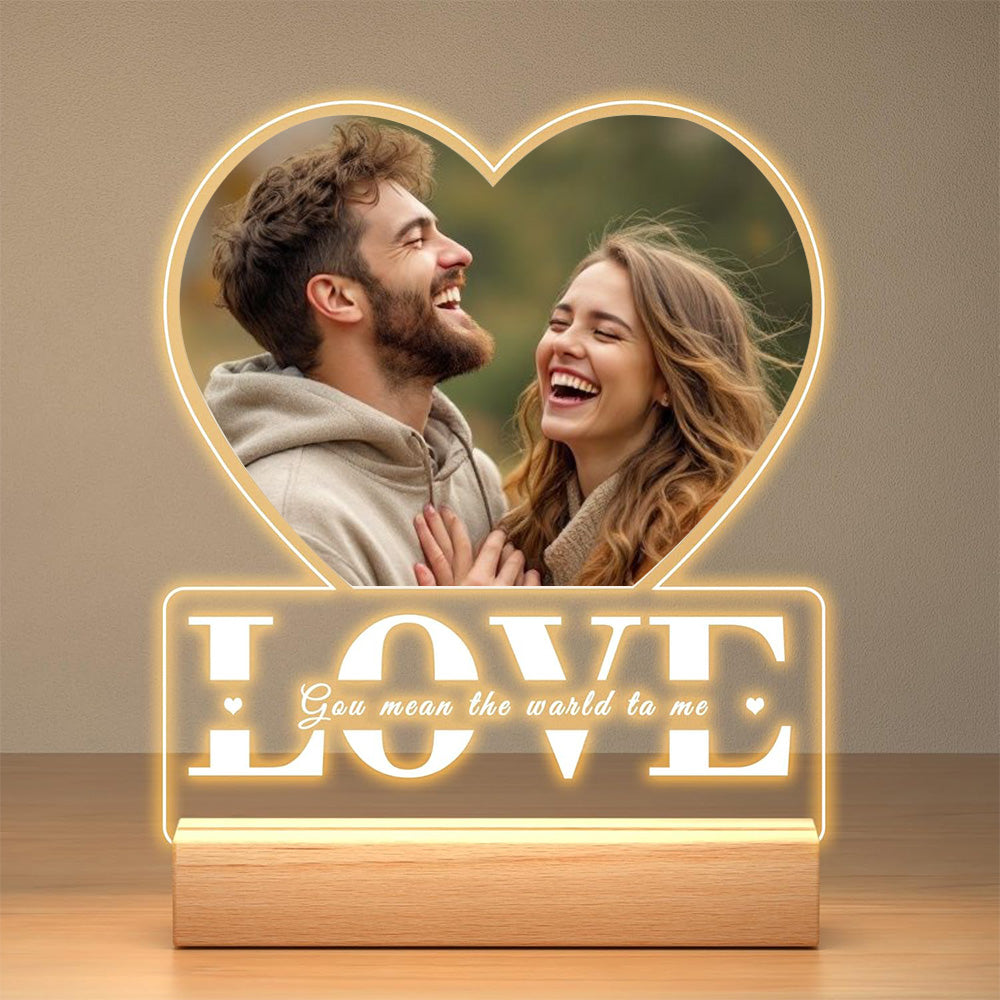 Custom Photo Night Light - Personalized LED Lamp with Your Own Image