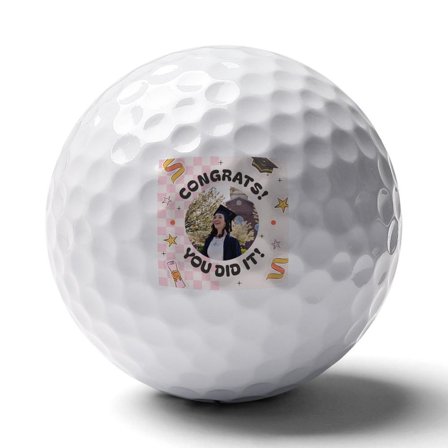 Balle de golf photo personnalisée - Cadeau imprimé sur mesure pour les golfeurs