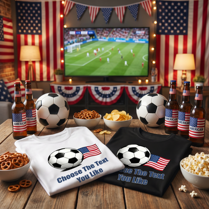 Custom Text Soccer T-Shirt: Premium Cotton World Cup Fan Tee